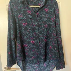 R&W blue paisley blouse